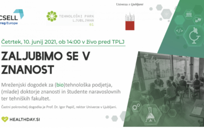 Vabilo na dogodek: Zaljubimo se v znanost, 10. 06. 2021, ob 14:00 v živo