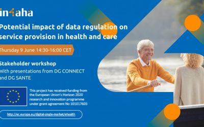 Vabilo na spletno delavnico “Potential impact of data regulations on service provision in health and care”, 9. junij 2022 ob 14:30