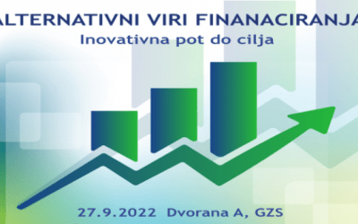 Vabilo na dogodek Alternativni viri financiranja – Inovativna pot do cilja, 27. 09. 2022, 8:30 – 13:30