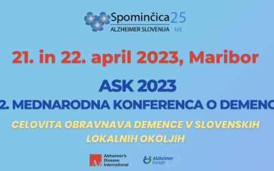 VABILO: 12. tradicionalna letna konferenca o demenci – ASK 2023, 21. in 22. april 2023, Maribor