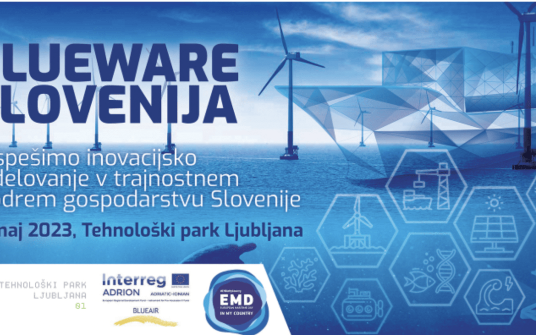 VABILO: BLUEWARE SLOVENIJA – Pospešimo inovacijsko sodelovanje v trajnostnem modrem gospodarstvu Slovenije, 11. 05. 2023, od 09:00 dalje