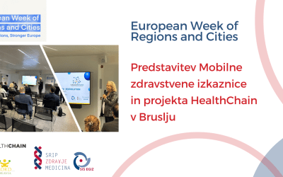 Predstavitev Mobilne zdravstvene Izkaznice in projekta HealthChain v Bruslju