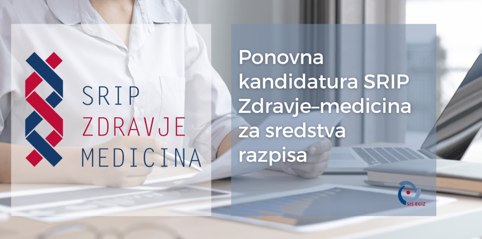 Ponovna kandidatura SRIP Zdravje–medicina za sredstva javnega razpisa