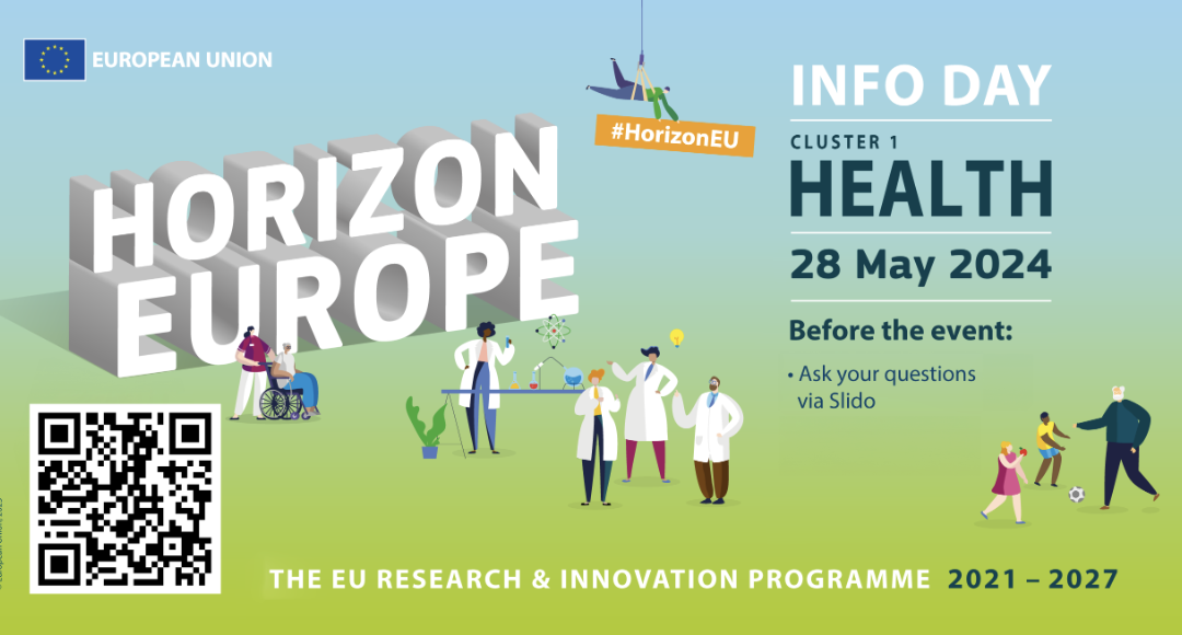 Objavljeni so razpisi grozda Zdravje programa Obzorje Evropa ter VABILO na Info dan, 28. 5. (preko spleta)
