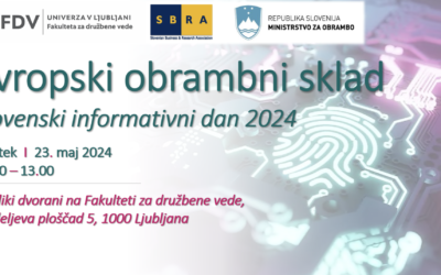 Vabilo: Evropski obrambni sklad – Slovenski informativni dan 2024, 23. maj, 09:00 – 11:00
