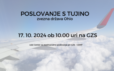 Vabilo na poslovni dogodek – Poslovanje z ZDA (zvezna država Ohio), 17. 10. 2024 ob 10.00 na GZS