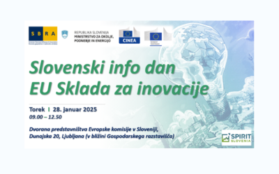 VABILO: Slovenski info dan EU Sklada za inovacije 28. januar 2025 I 09.00 – 12.50